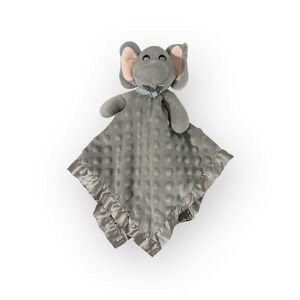 Pro Goleem Elephant Gray Plush Lovey Baby Security Blanket 16" Satin  Minky Dots
